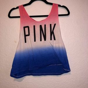 PINK red white and blue tank